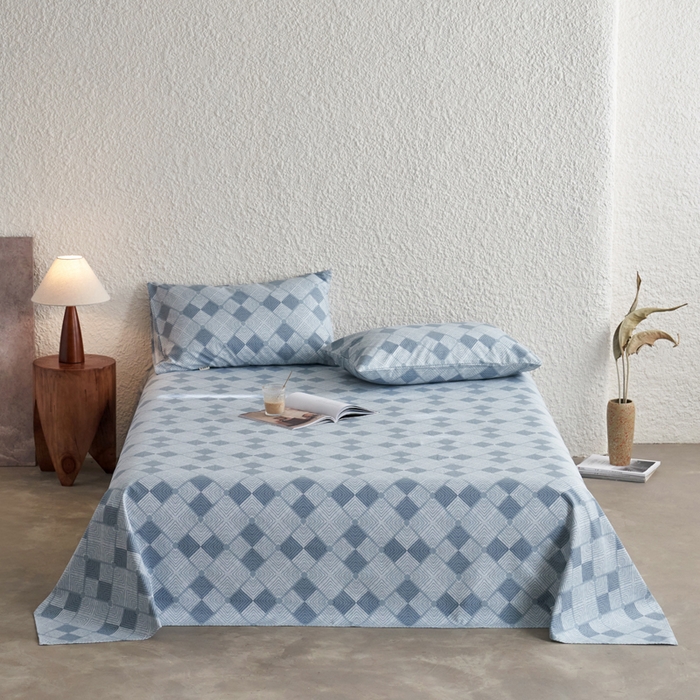 小懒猪 2026新品全棉纯棉老粗布单品床单床单单件凉席席子 魔方