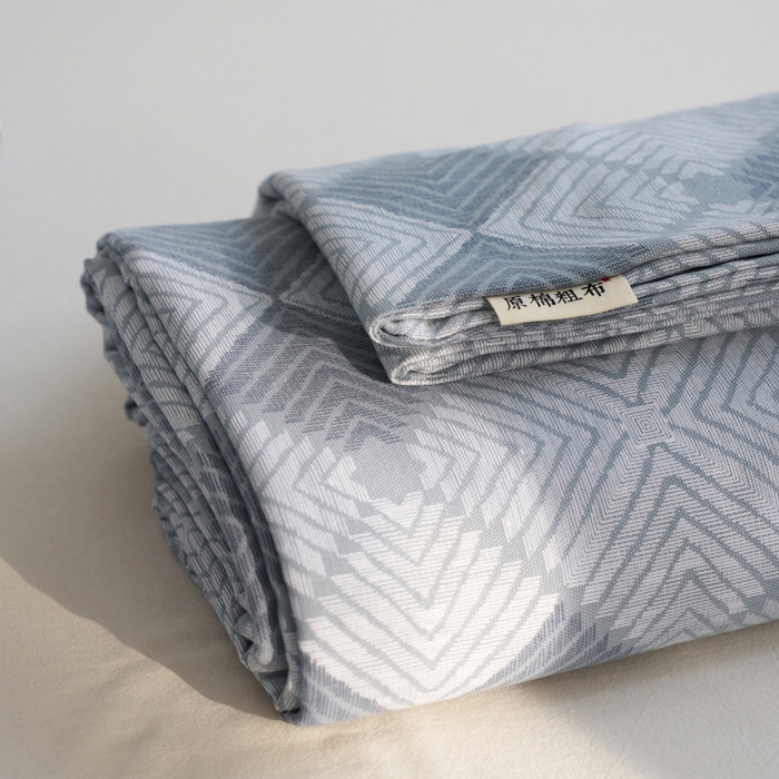 91家纺网 家纺一手货源 找家纺 小懒猪 2026新品全棉纯棉老粗布单品床单床单单件凉席席子 魔方