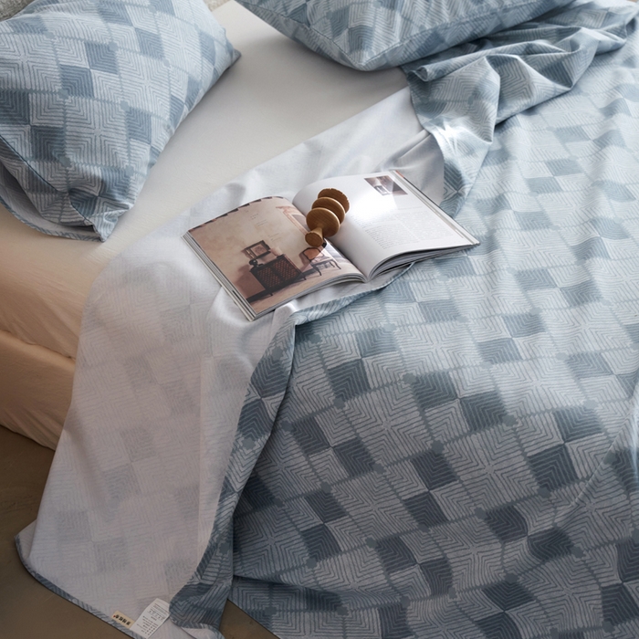 91家纺网 家纺一手货源 找家纺 小懒猪 2026新品全棉纯棉老粗布单品床单床单单件凉席席子 魔方