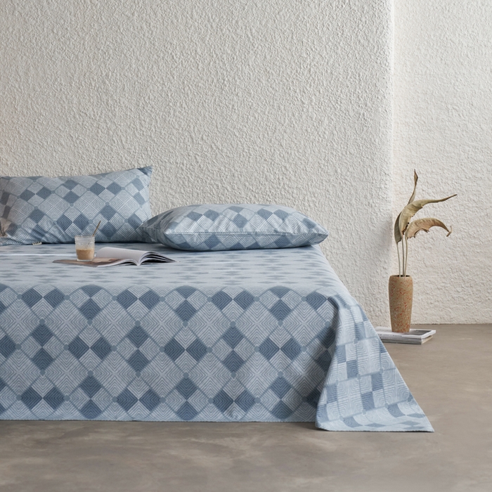 91家纺网 家纺一手货源 找家纺 小懒猪 2026新品全棉纯棉老粗布单品床单床单单件凉席席子 魔方