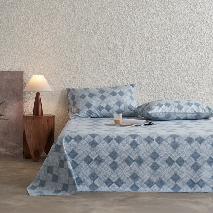 91家纺网 家纺一手货源 找家纺 小懒猪 2026新品全棉纯棉老粗布单品床单床单单件凉席席子 魔方