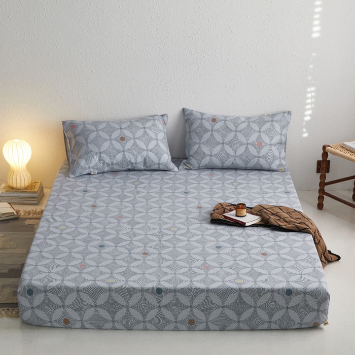 91家纺网 家纺一手货源 找家纺 小懒猪 2026新品全棉纯棉老粗布单品床笠床笠单件凉席席子 梦境