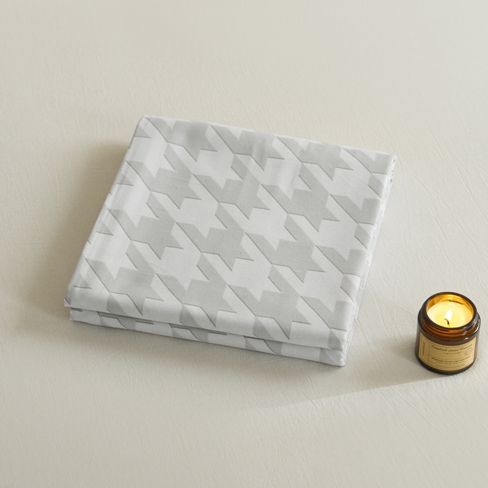 91家纺网 家纺一手货源 找家纺 小懒猪 2026新品全棉纯棉老粗布单品床单床单单件凉席席子 千鸟格灰