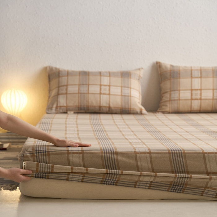 91家纺网 家纺一手货源 找家纺 小懒猪 2026新品全棉纯棉老粗布单品床笠床笠单件凉席席子 米格