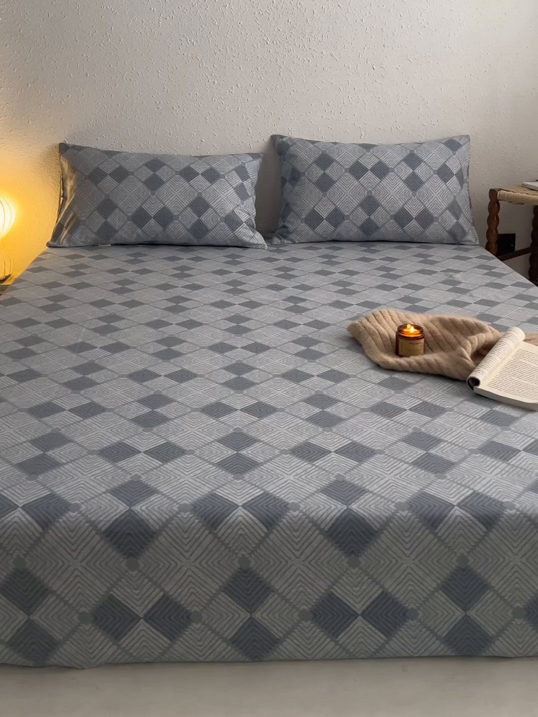 91家纺网 家纺一手货源 找家纺 小懒猪 2026新品全棉纯棉老粗布单品床笠床笠单件凉席席子 魔方