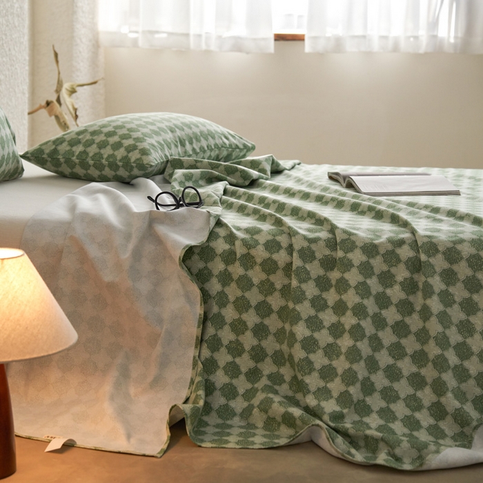 91家纺网 家纺一手货源 找家纺 小懒猪 2026新品全棉纯棉老粗布单品床单床单单件凉席席子 笙歌