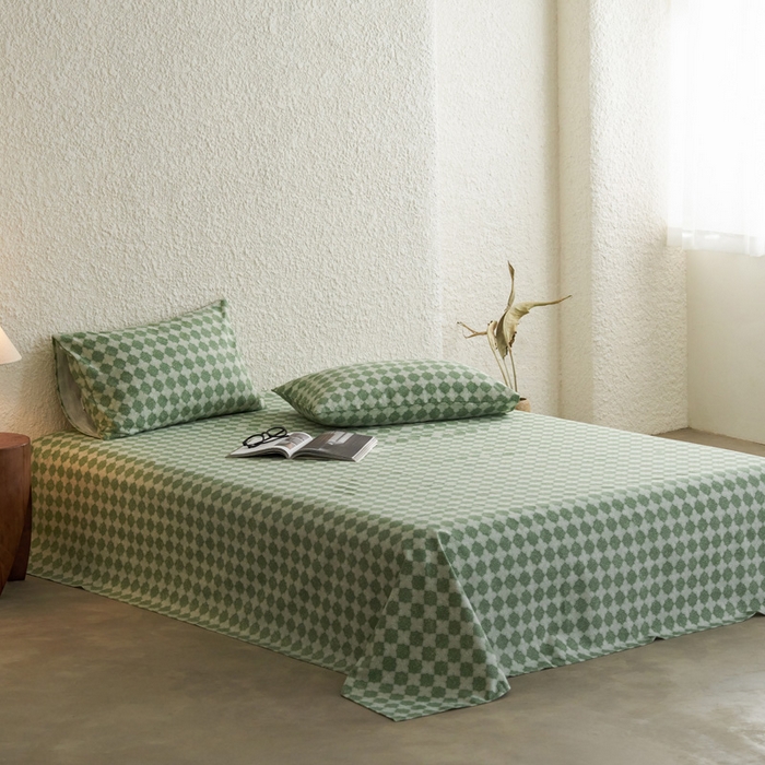 91家纺网 家纺一手货源 找家纺 小懒猪 2026新品全棉纯棉老粗布单品床单床单单件凉席席子 笙歌