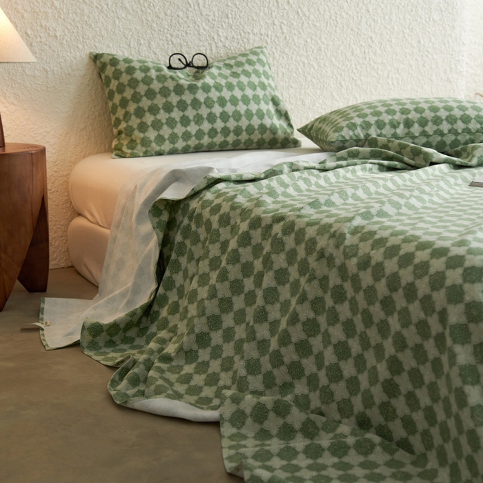 91家纺网 家纺一手货源 找家纺 小懒猪 2026新品全棉纯棉老粗布单品床单床单单件凉席席子 笙歌