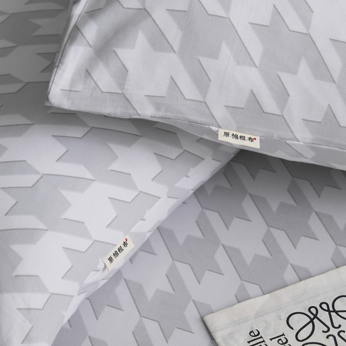 91家纺网 家纺一手货源 找家纺 小懒猪 2026新品全棉纯棉老粗布单品床笠床笠单件凉席席子 千鸟格灰