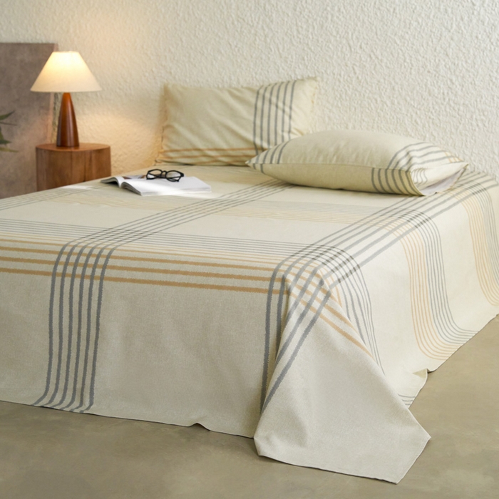 91家纺网 家纺一手货源 找家纺 小懒猪 2026新品全棉纯棉老粗布单品床单床单单件凉席席子 微莫