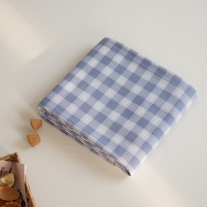 91家纺网 家纺一手货源 找家纺 小懒猪 2026新品全棉纯棉老粗布单品床单床单单件凉席席子 细条蓝格