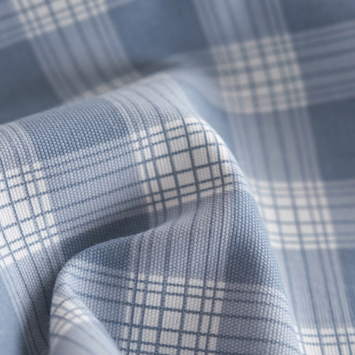 91家纺网 家纺一手货源 找家纺 小懒猪 2026新品全棉纯棉老粗布单品床单床单单件凉席席子 细条蓝格