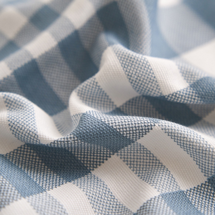 91家纺网 家纺一手货源 找家纺 小懒猪 2026新品全棉纯棉老粗布单品床笠床笠单件凉席席子 浅蓝格