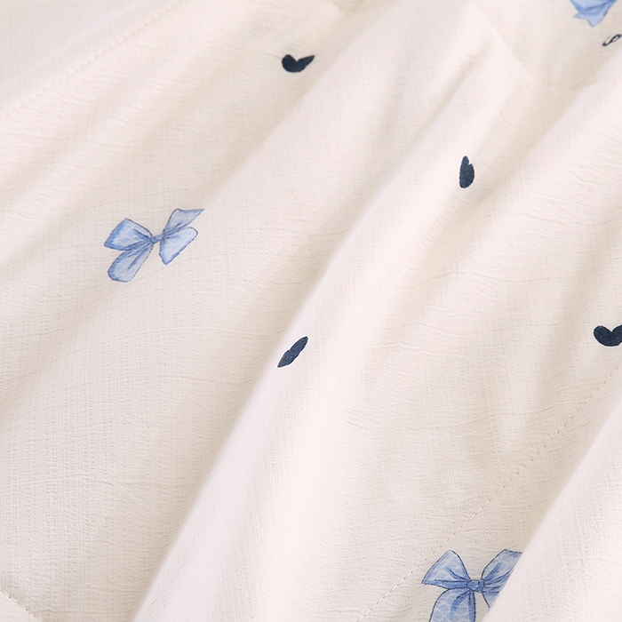 91家纺网 家纺一手货源 找家纺 米萝家居 2026新款100%棉花夏被四件套双层纱花边夏凉被空调被被子被芯直播 蝴蝶结