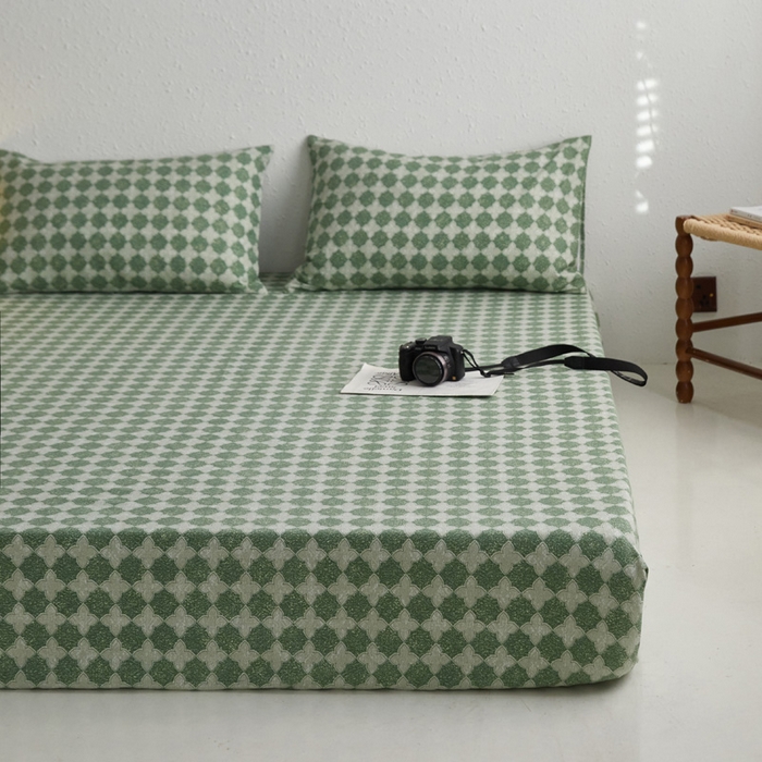 91家纺网 家纺一手货源 找家纺 小懒猪 2026新品全棉纯棉老粗布单品床笠床笠单件凉席席子 笙歌