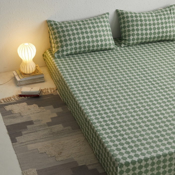 91家纺网 家纺一手货源 找家纺 小懒猪 2026新品全棉纯棉老粗布单品床笠床笠单件凉席席子 笙歌