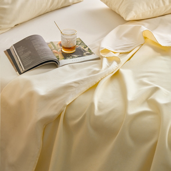 91家纺网 家纺一手货源 找家纺 小懒猪 2026新品全棉纯棉老粗布单品床单床单单件凉席席子 月白白