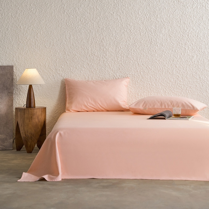 91家纺网 家纺一手货源 找家纺 小懒猪 2026新品全棉纯棉老粗布单品床单床单单件凉席席子 月白粉