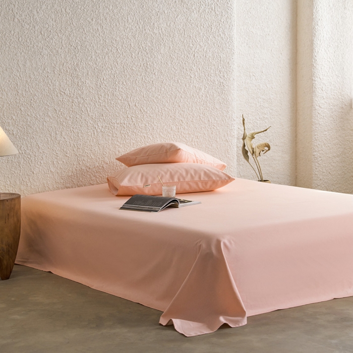 91家纺网 家纺一手货源 找家纺 小懒猪 2026新品全棉纯棉老粗布单品床单床单单件凉席席子 月白粉