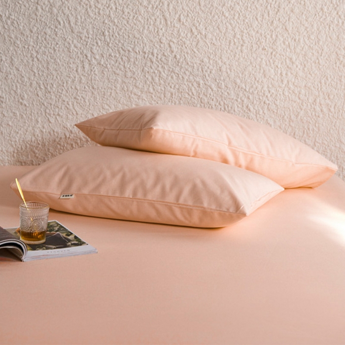 91家纺网 家纺一手货源 找家纺 小懒猪 2026新品全棉纯棉老粗布单品床单床单单件凉席席子 月白粉