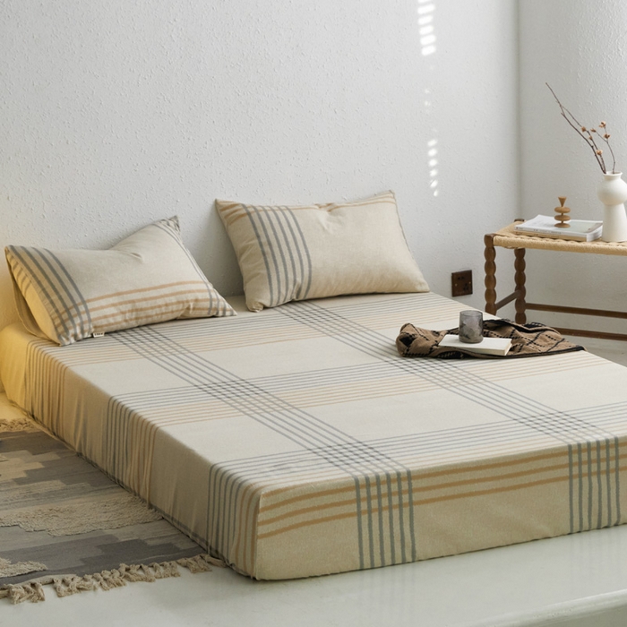 91家纺网 家纺一手货源 找家纺 小懒猪 2026新品全棉纯棉老粗布单品床笠床笠单件凉席席子 微莫