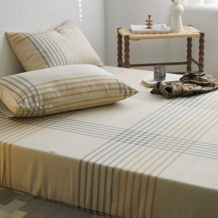 91家纺网 家纺一手货源 找家纺 小懒猪 2026新品全棉纯棉老粗布单品床笠床笠单件凉席席子 微莫