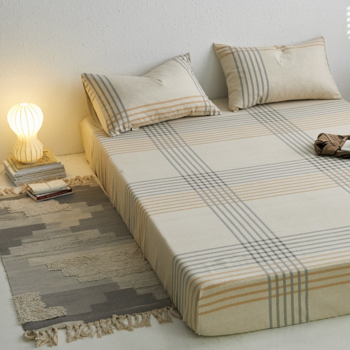 91家纺网 家纺一手货源 找家纺 小懒猪 2026新品全棉纯棉老粗布单品床笠床笠单件凉席席子 微莫