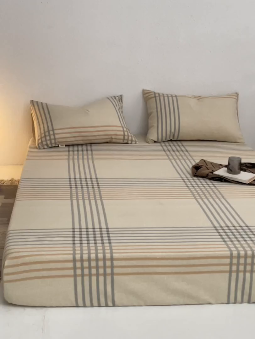 91家纺网 家纺一手货源 找家纺 小懒猪 2026新品全棉纯棉老粗布单品床笠床笠单件凉席席子 微莫