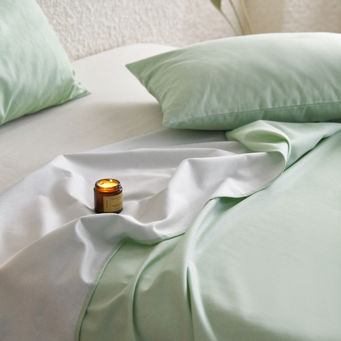 91家纺网 家纺一手货源 找家纺 小懒猪 2026新品全棉纯棉老粗布单品床单床单单件凉席席子 月白绿