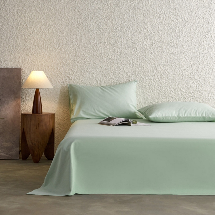 91家纺网 家纺一手货源 找家纺 小懒猪 2026新品全棉纯棉老粗布单品床单床单单件凉席席子 月白绿