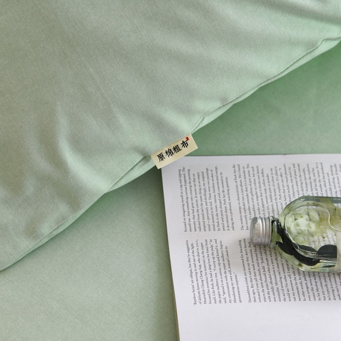 91家纺网 家纺一手货源 找家纺 小懒猪 2026新品全棉纯棉老粗布单品床单床单单件凉席席子 月白绿