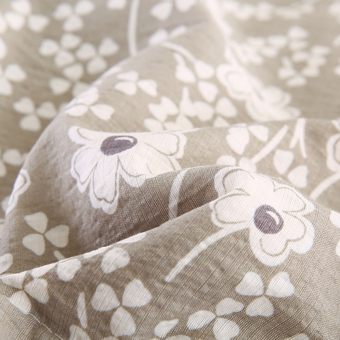 91家纺网 家纺一手货源 找家纺 米萝家居 2026新款100%棉花夏被四件套双层纱花边夏凉被空调被被子被芯直播 灰韵花簇