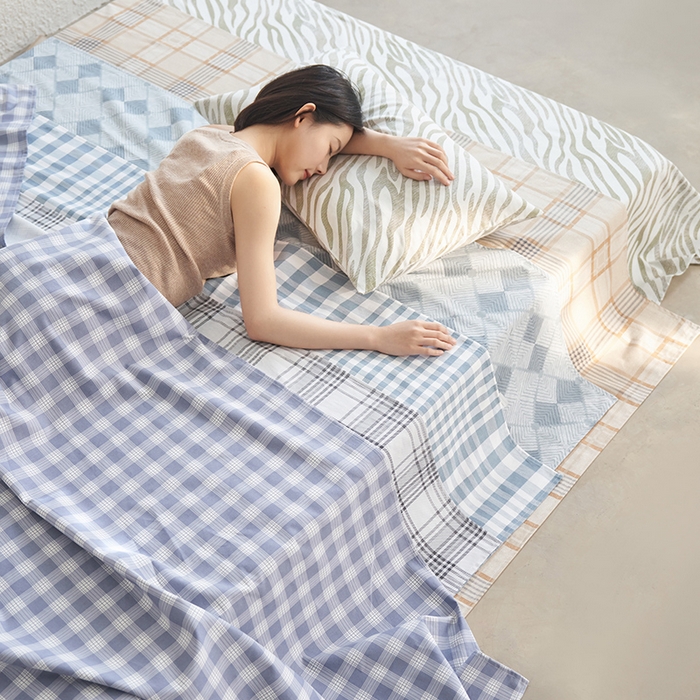 91家纺网 家纺一手货源 找家纺 小懒猪 2026新品全棉纯棉老粗布单品床单床单单件凉席席子 组合图仅供展示不可下单