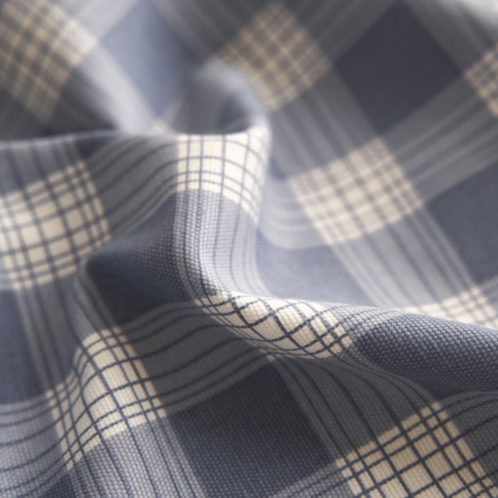 91家纺网 家纺一手货源 找家纺 小懒猪 2026新品全棉纯棉老粗布单品床笠床笠单件凉席席子 细条蓝格