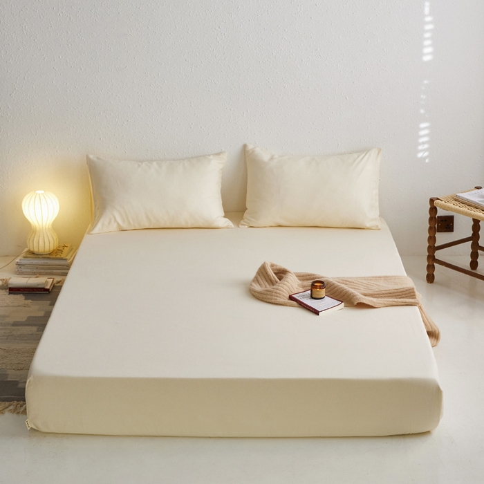 91家纺网 家纺一手货源 找家纺 小懒猪 2026新品全棉纯棉老粗布单品床笠床笠单件凉席席子 月白白