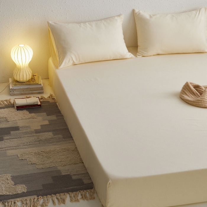 91家纺网 家纺一手货源 找家纺 小懒猪 2026新品全棉纯棉老粗布单品床笠床笠单件凉席席子 月白白