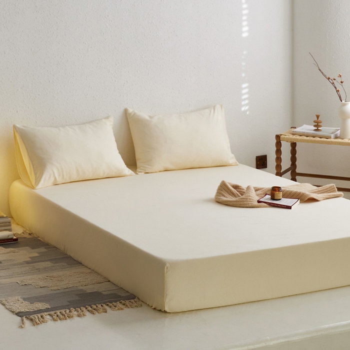 91家纺网 家纺一手货源 找家纺 小懒猪 2026新品全棉纯棉老粗布单品床笠床笠单件凉席席子 月白白