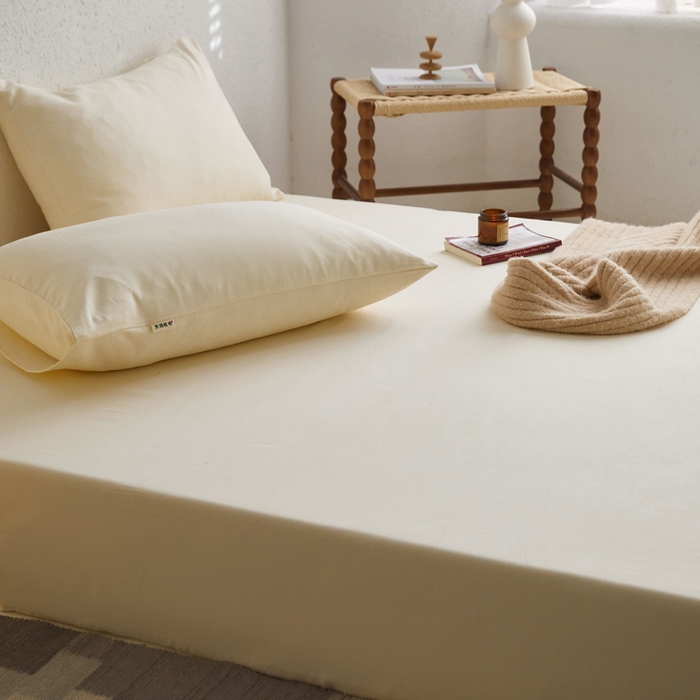 91家纺网 家纺一手货源 找家纺 小懒猪 2026新品全棉纯棉老粗布单品床笠床笠单件凉席席子 月白白