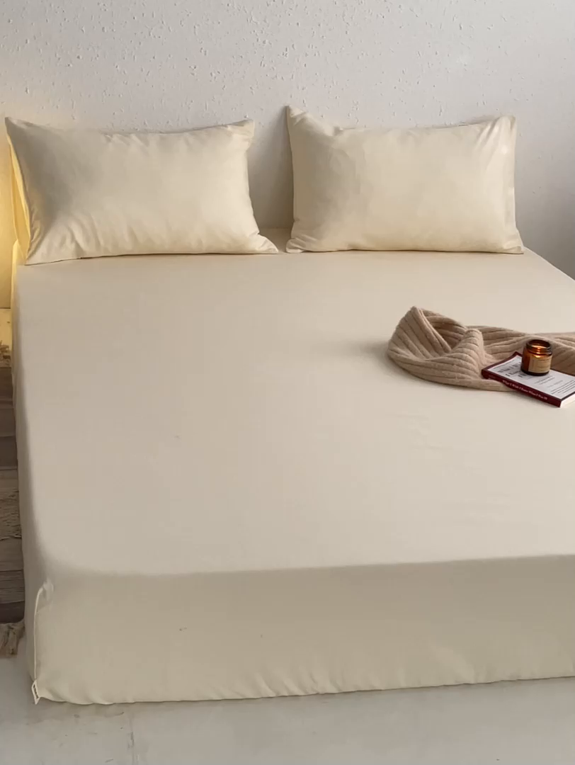 91家纺网 家纺一手货源 找家纺 小懒猪 2026新品全棉纯棉老粗布单品床笠床笠单件凉席席子 月白白