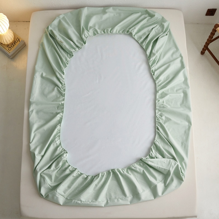 91家纺网 家纺一手货源 找家纺 小懒猪 2026新品全棉纯棉老粗布单品床笠床笠单件凉席席子 月白绿