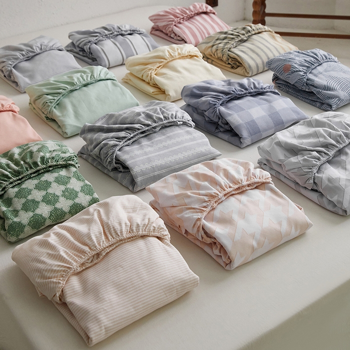 91家纺网 家纺一手货源 找家纺 小懒猪 2026新品全棉纯棉老粗布单品床笠床笠单件凉席席子 组合图仅供展示不可下单