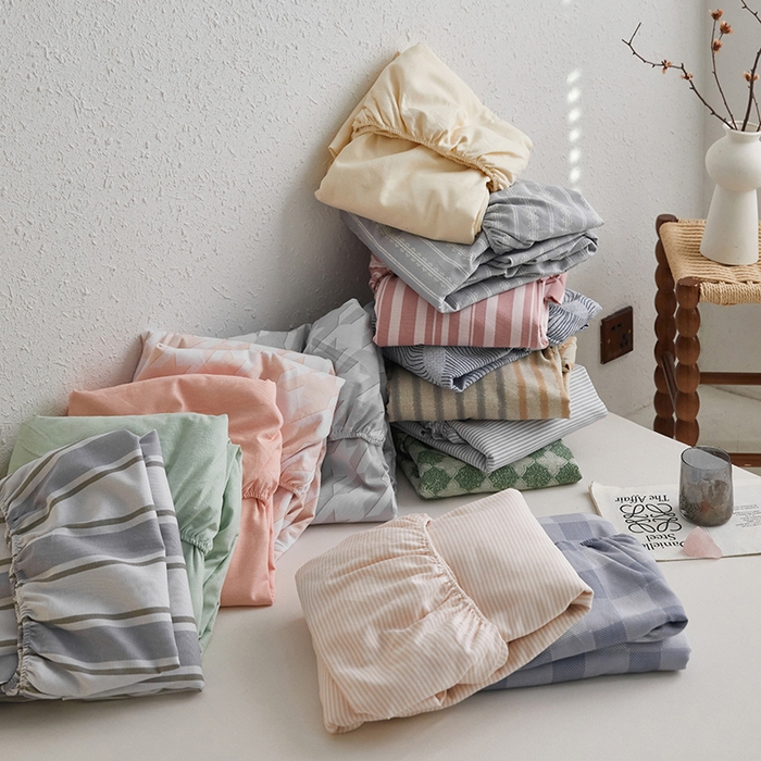 91家纺网 家纺一手货源 找家纺 小懒猪 2026新品全棉纯棉老粗布单品床笠床笠单件凉席席子 组合图仅供展示不可下单