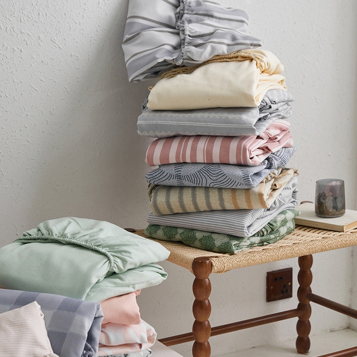 91家纺网 家纺一手货源 找家纺 小懒猪 2026新品全棉纯棉老粗布单品床笠床笠单件凉席席子 组合图仅供展示不可下单