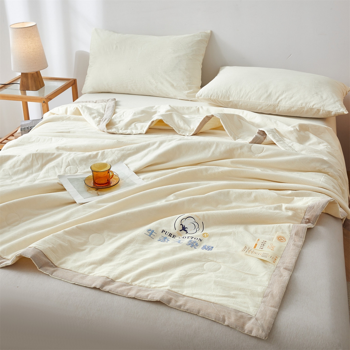 91家纺网 家纺一手货源 找家纺 （总）招财星家纺 2026新款棉花夏被无印风纯色新疆棉夏凉被空调被棉花夏被棉花被子百分百新疆棉（带质检报告买家秀）