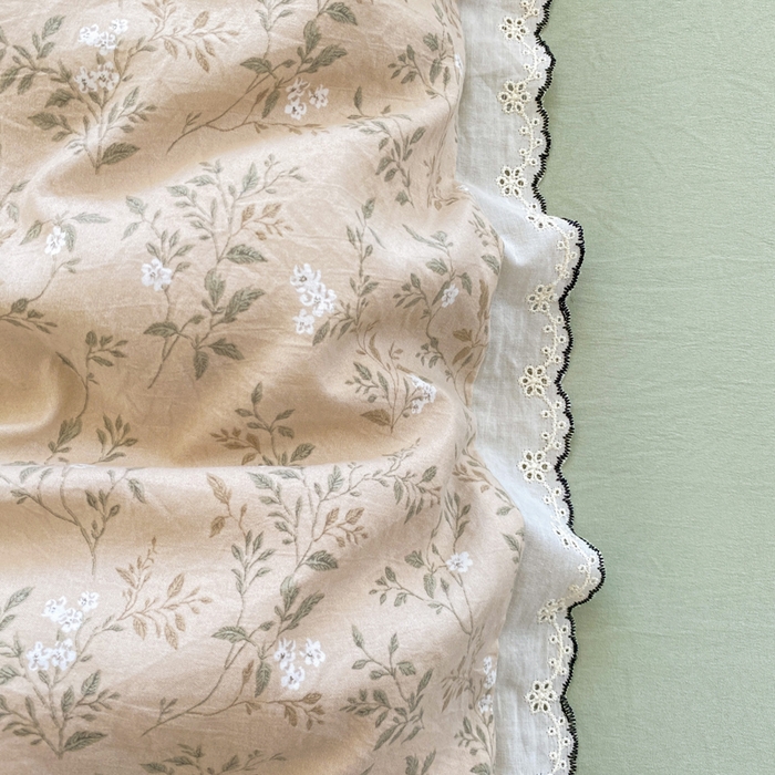 91家纺网 家纺一手货源 找家纺 豫见家纺 2026新款A类仿棉云感纱花边四件套 春风里