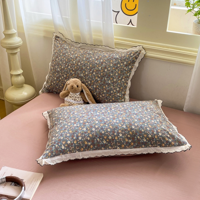 91家纺网 家纺一手货源 找家纺 豫见家纺 2026新款A类仿棉云感纱花边四件套 梵高印象