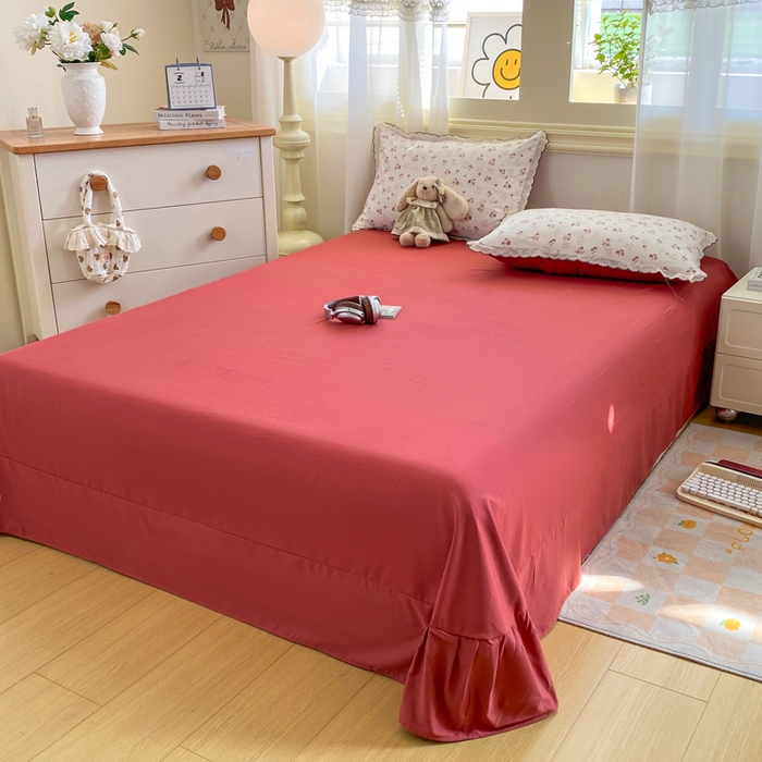 91家纺网 家纺一手货源 找家纺 豫见家纺 2026新款A类仿棉云感纱花边四件套 花影如梦