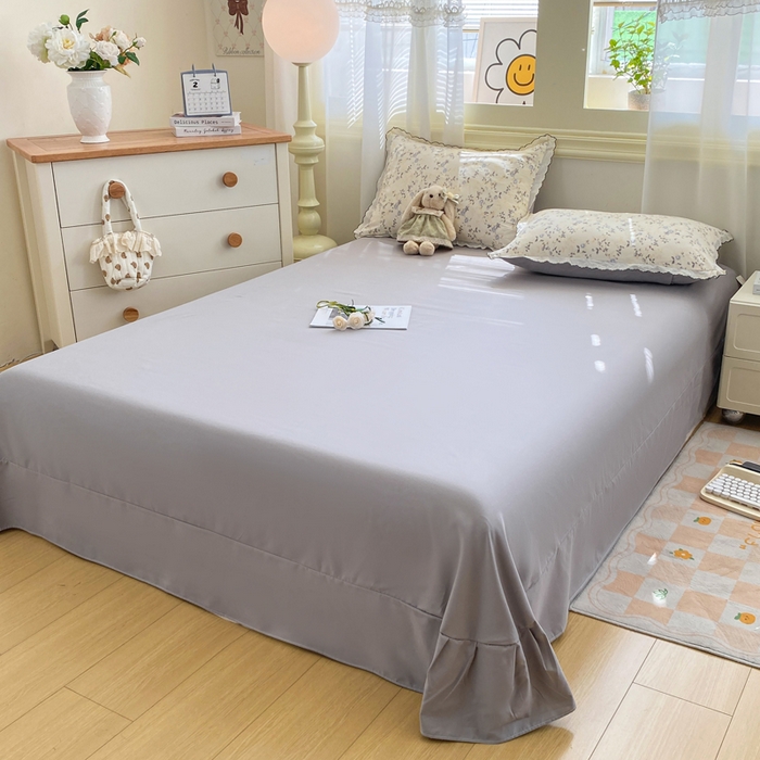 91家纺网 家纺一手货源 找家纺 豫见家纺 2026新款A类仿棉云感纱花边四件套 年华