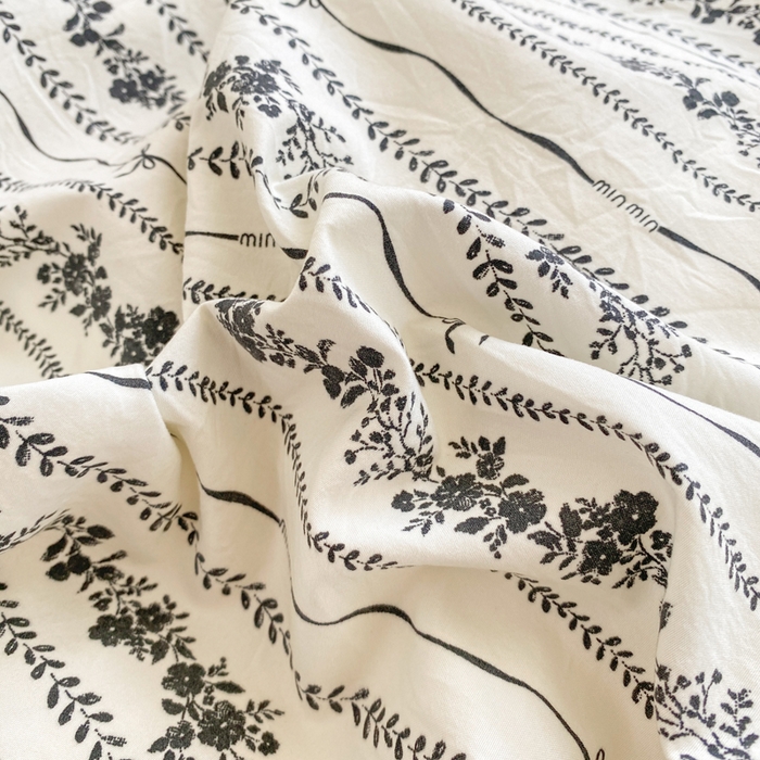 91家纺网 家纺一手货源 找家纺 豫见家纺 2026新款A类仿棉云感纱花边四件套 山茶左岸