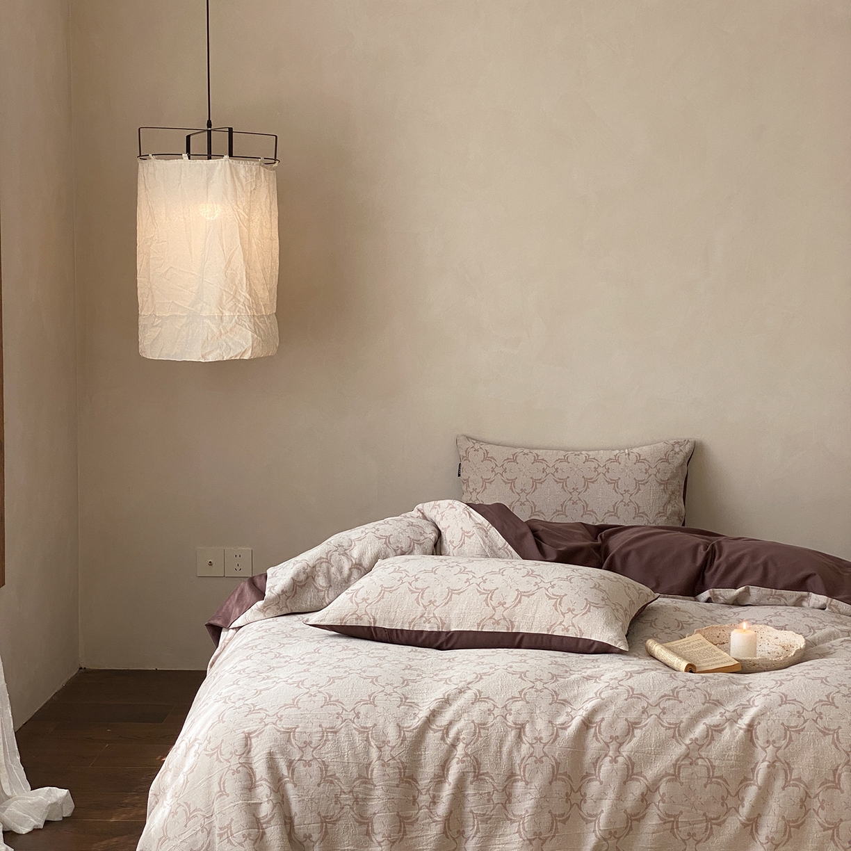 91家纺网 家纺一手货源 找家纺 （总）赫帛 2026新款60S全棉色织提花水洗棉四件套-络咖